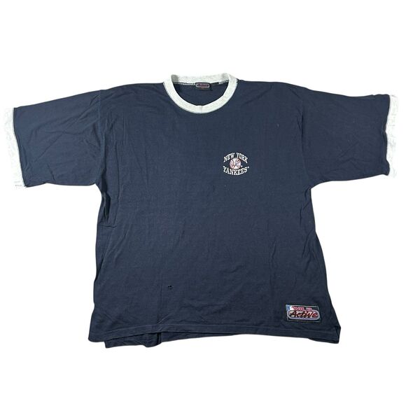 Vintage MLB New York Yankees Graphic Shirt Men’s XL Active Retro Logo Y2K - Picture 2 of 13